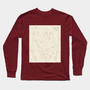 abstract weird portraıts Long Sleeve T-Shirt